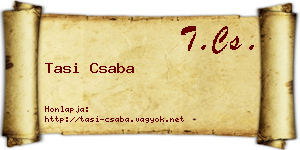 Tasi Csaba névjegykártya