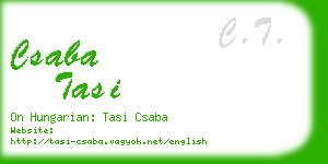 csaba tasi business card